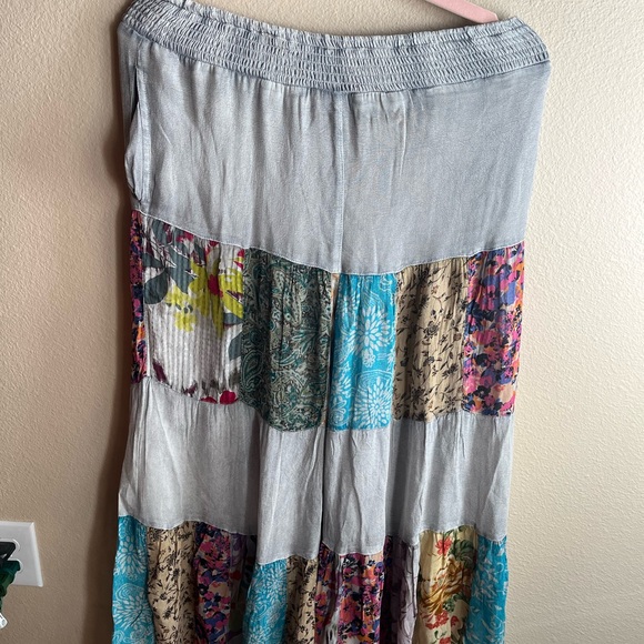 Bohemian Patchwork Wide Leg Pants - Picture 3 of 9